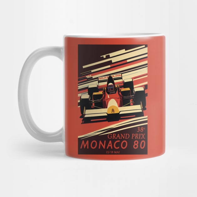 1980 Monaco Grand Prix Travel Poster by GreenMary Design